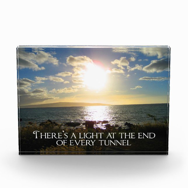 Motivational Quote Light at the End of the Tunnel  Photo Block (Front)