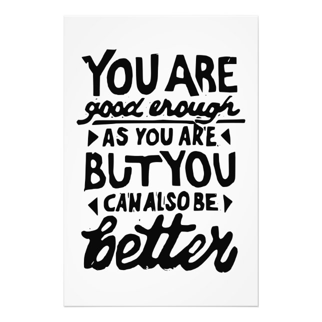 Motivational Quote Lino Print (Front)