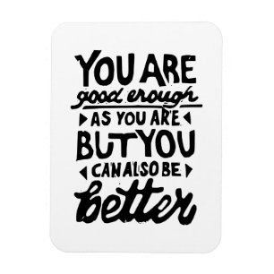 Motivational Quote Lino Print Magnet