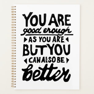Motivational Quote Lino Print Planner