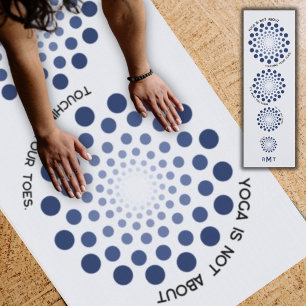 Motivational Quote Mandala Purple Modern Monogram Yoga Mat