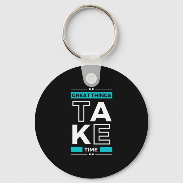 Motivational Quote Modern and Positive Text        Key Ring (Front)