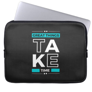 Motivational Quote Modern and Positive Text Laptop Sleeve