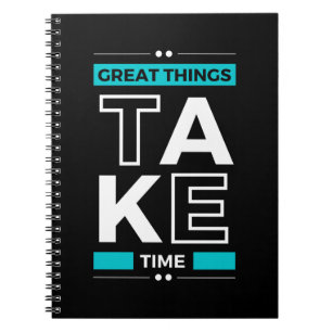 Motivational Quote Modern and Positive Text Notebook