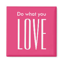 Motivational quote modern bold pink trendy magnet