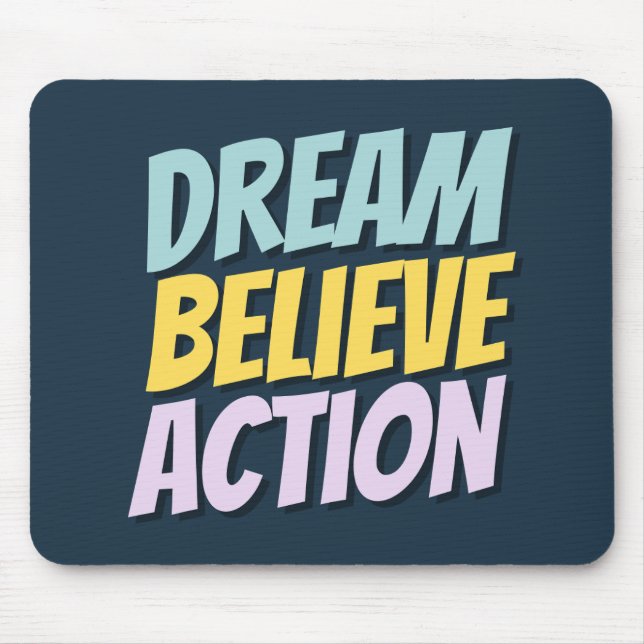 Motivational Quote Mousepad  (Front)