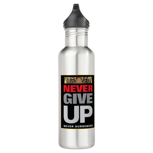 Motivational Quote Never Give Up Never Surrender 710 Ml Water Bottle (Right)
