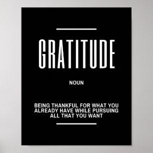 Motivational Quote On Gratitude Poster