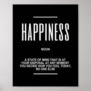 Motivational Quote On Happiness Poster
