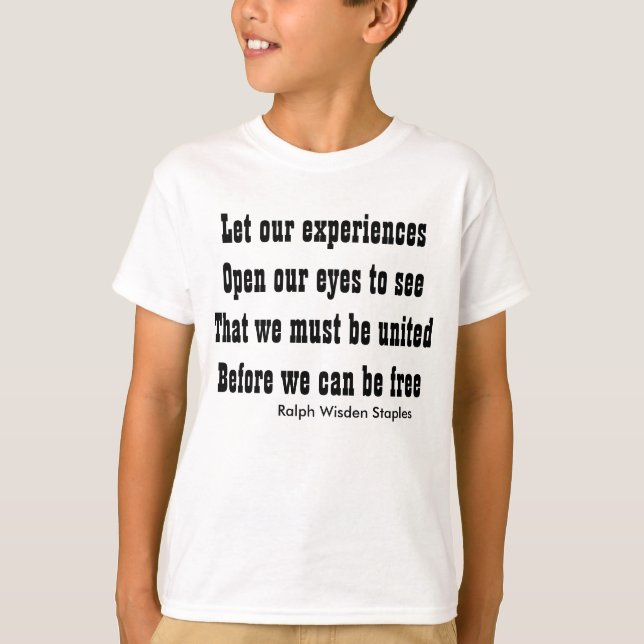#Motivational quote on #unity T-Shirt (Front)