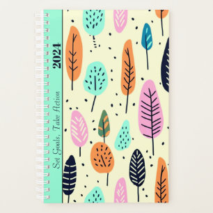 MOTIVATIONAL QUOTE PASTEL COLOR BOHO PATTERN  PLANNER
