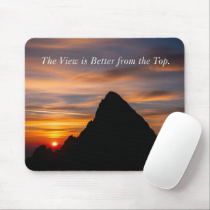 Motivational Quote Peak Silhouette Inspirationa Mouse Mat