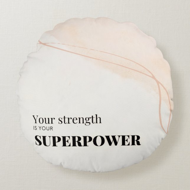 Motivational Quote round Pillow (Front)