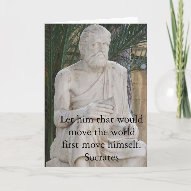 Motivational Quote Socrates Card (Front)