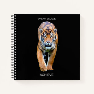 Motivational Quote Spiral Square Wide Ruled Notebook