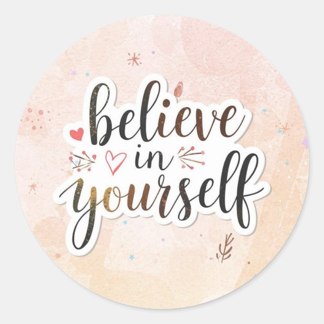 Motivational Quote Sticker - Customisable Die-Cut (Front)