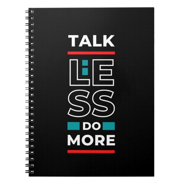 Motivational Quote Stylish and Positive Text     Notebook (Front)