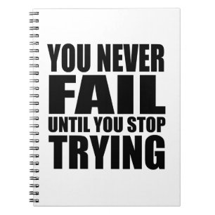 Motivational quote successs notebook