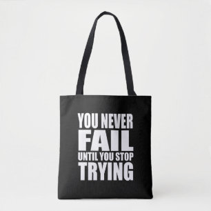Motivational quote successs tote bag