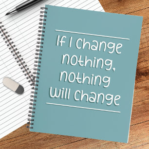 Motivational Quote Teal Notebook