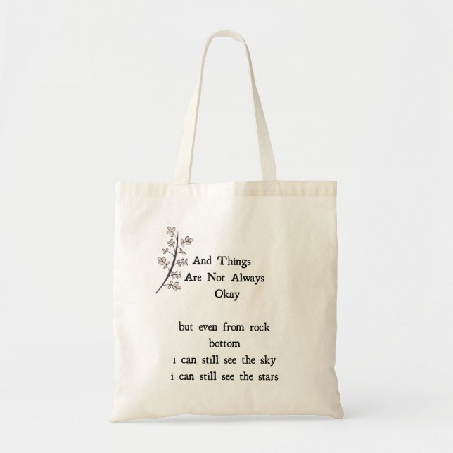 Motivational Quote tote Bag (Front)