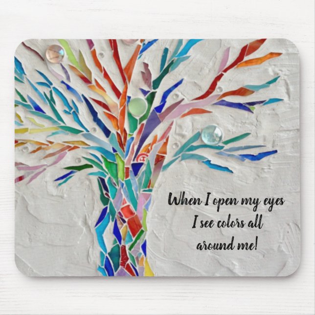 Motivational Quote Tree  Mouse Mat (Front)