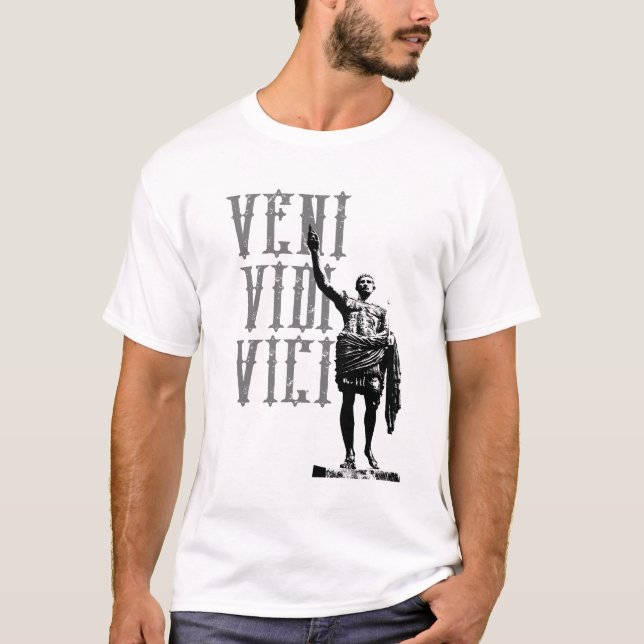 Motivational Quote Veni Vidi Vici Caesar Mens T-Shirt (Front)