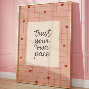 Motivational Quote Wall Art   Minimalist Pink Art