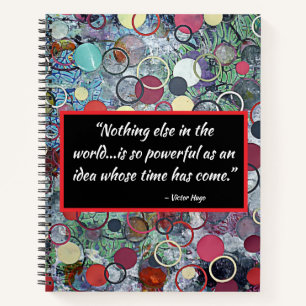 Motivational Quote with Multimedia Circle Art Notebook