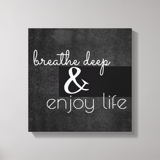 motivational quote wrapped canvas wall art (Front)