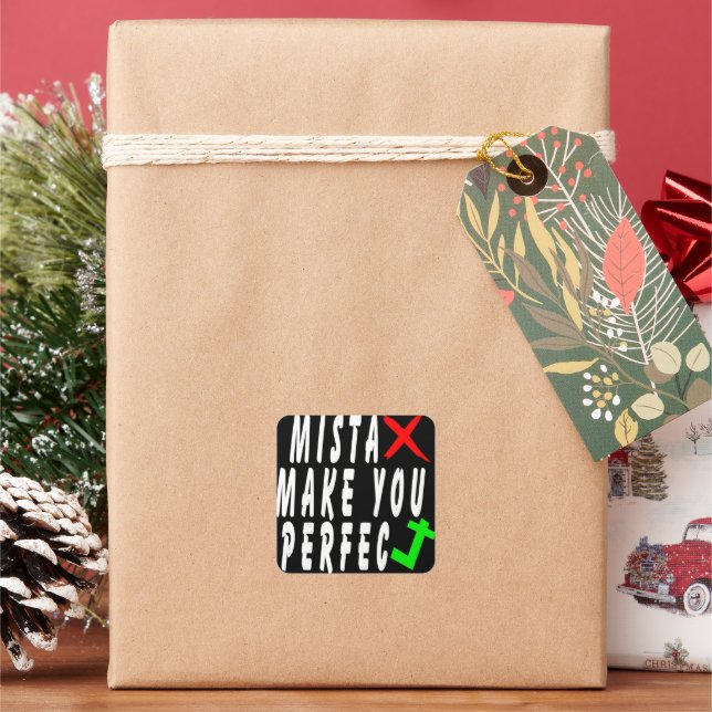 Motivational Quotes About Life Square Sticker (Holiday)