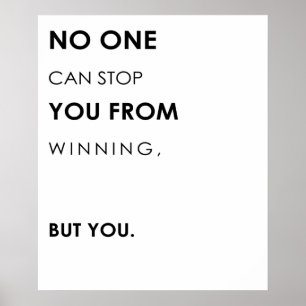 Motivational Quotes about Success and Winning Poster
