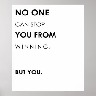 Motivational Quotes about Success and Winning Poster