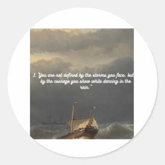 MOTIVATIONAL QUOTES CLASSIC ROUND STICKER