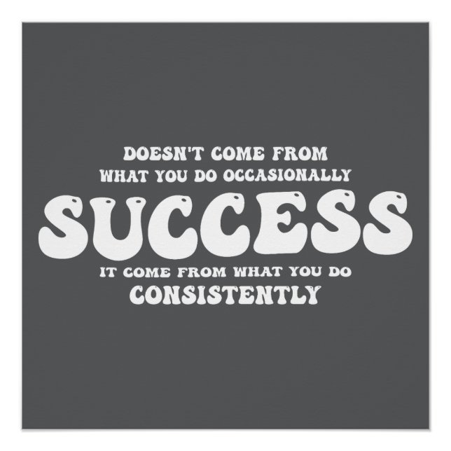 Motivational Quotes Consistency Breeds Success Poster (Front)