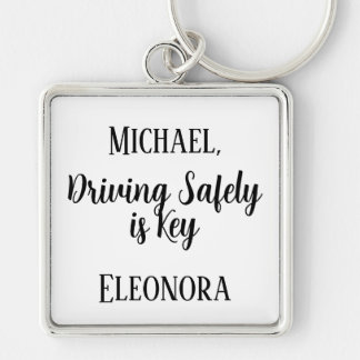 Motivational Quotes Custom Driving Safely is Key   Key Ring