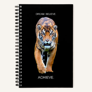 Motivational Quotes Dream Believe Achieve Spiral Notebook