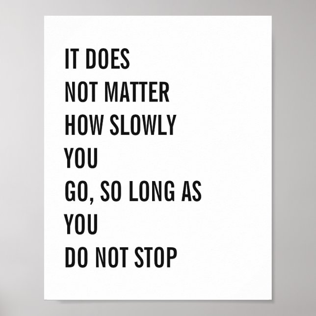 Motivational Quotes Famous Confucius Quotes 8x10 Poster (Front)