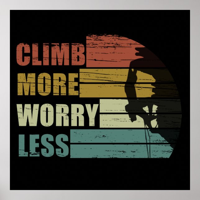 motivational quotes for climbers poster (Front)