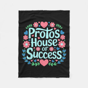 Motivational Quotes For Success, Positive Vibes Co Fleece Blanket