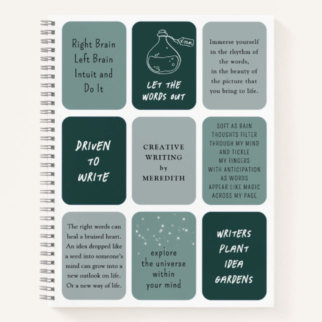 Motivational Quotes for Writers Personalised Notebook (Front)