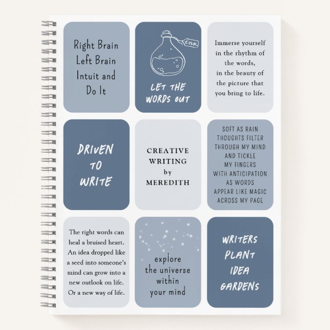 Motivational Quotes for Writers Personalised  Notebook (Front)