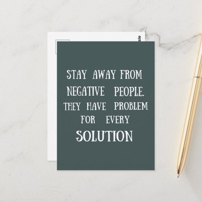 Motivational quotes funny life sayings postcard (Front/Back In Situ)