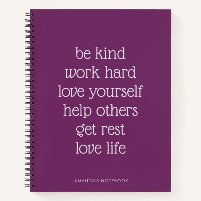 Motivational Quotes Positive Journalling Diary Notebook (Front)