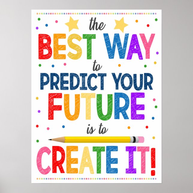 Motivational Rainbow Classroom Poster (Front)