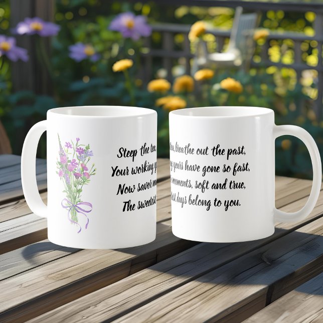 Motivational Retirement Quote Purple Wildflower Coffee Mug (Creator Uploaded)