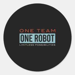 Motivational Robotics Team, Robotics Club, Stem Classic Round Sticker