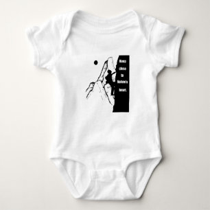 Motivational rock climbing  baby bodysuit