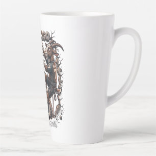 Motivational Rock Climbing GOAT Cartoon Latte Mug