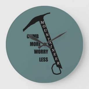Motivational rock climbing  large clock